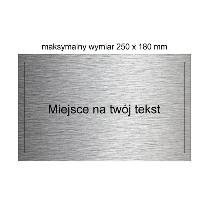 Tabliczka na podkład duża
