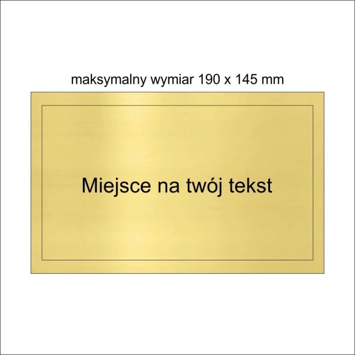 Tabliczka na podkład średnia