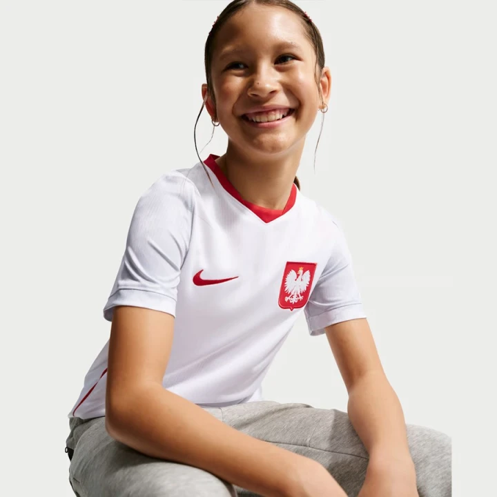 Koszulka Nike Polska Stadium Home Junior IO8593-100